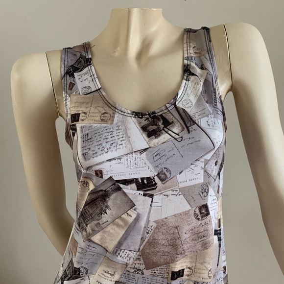 Letters and postcards vintage dress - Picture 1 of 4